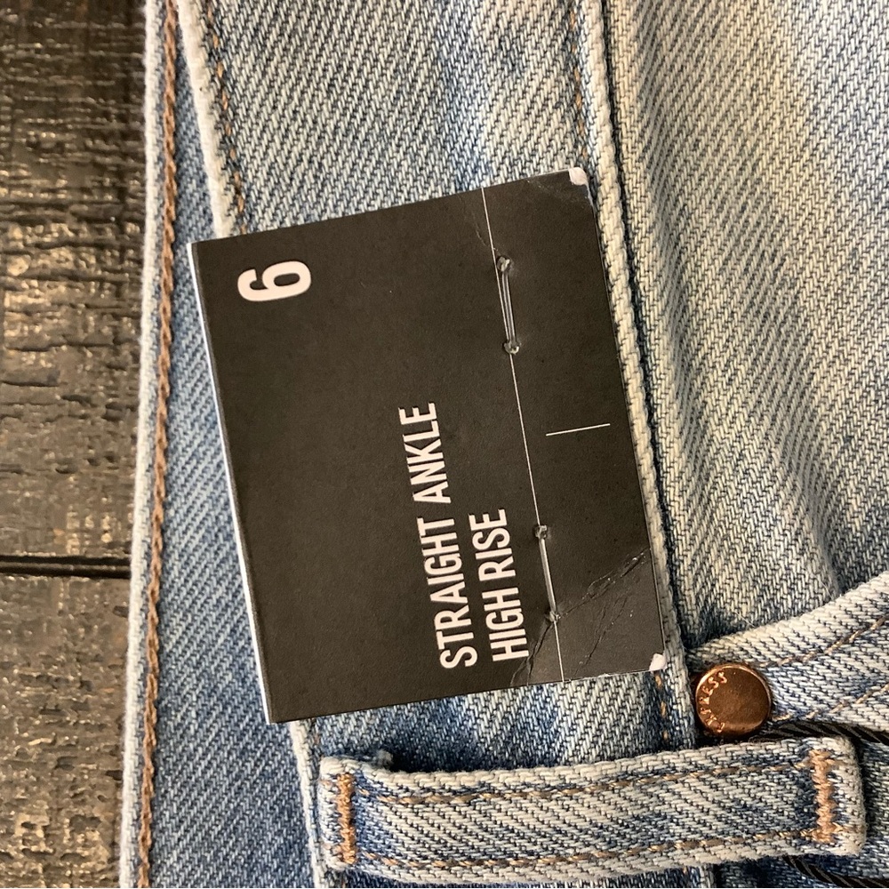 Express Light Blue Ankle Distressed Jeans - Picture 3 of 8